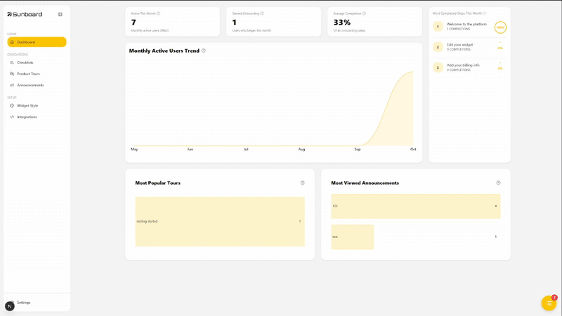 Building product tours in Sunboard